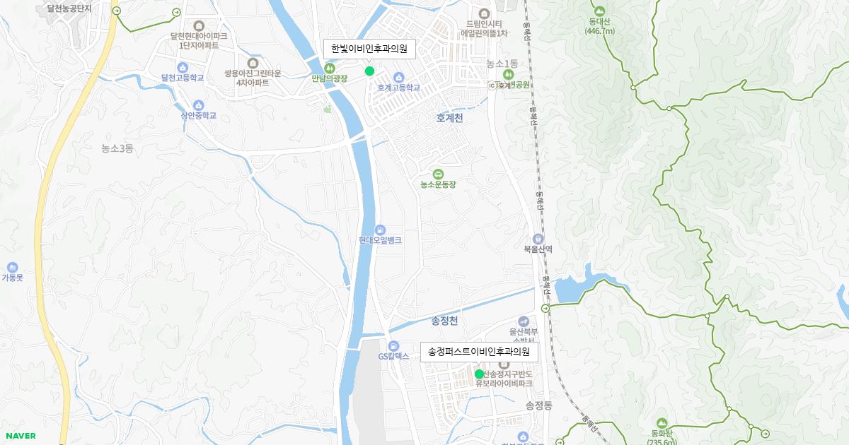 울산시 북구 일요일 이비인후과 병원 정보