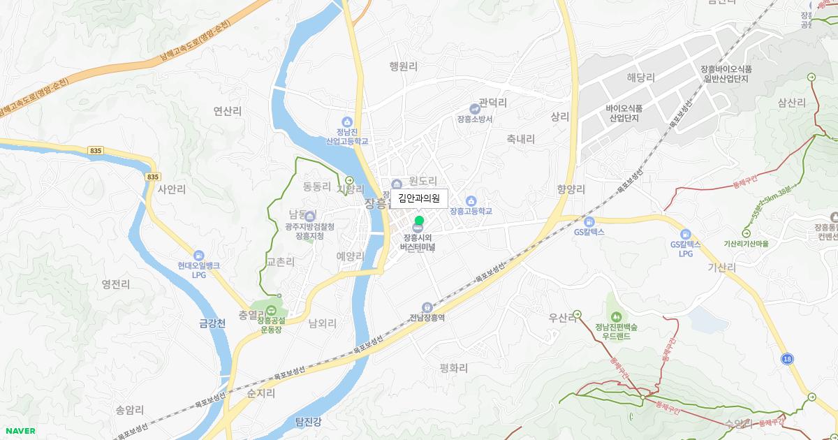 전남광주통합특별시 장흥군 토요일 안과 병원 정보