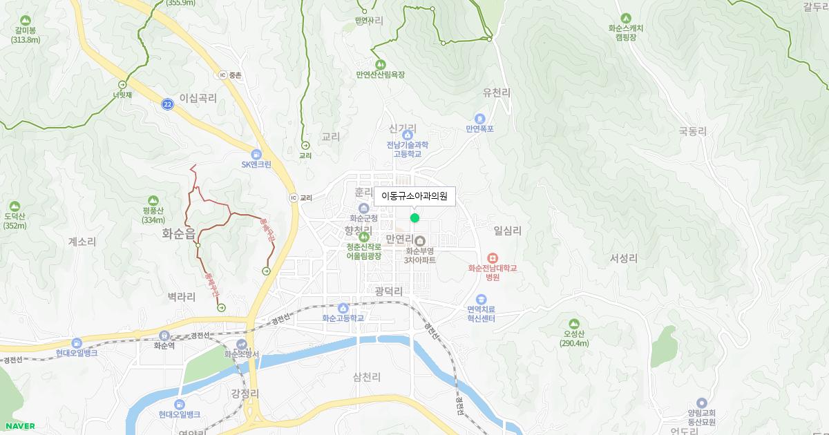 전남광주통합특별시 화순군 토요일 소아과 병원 정보