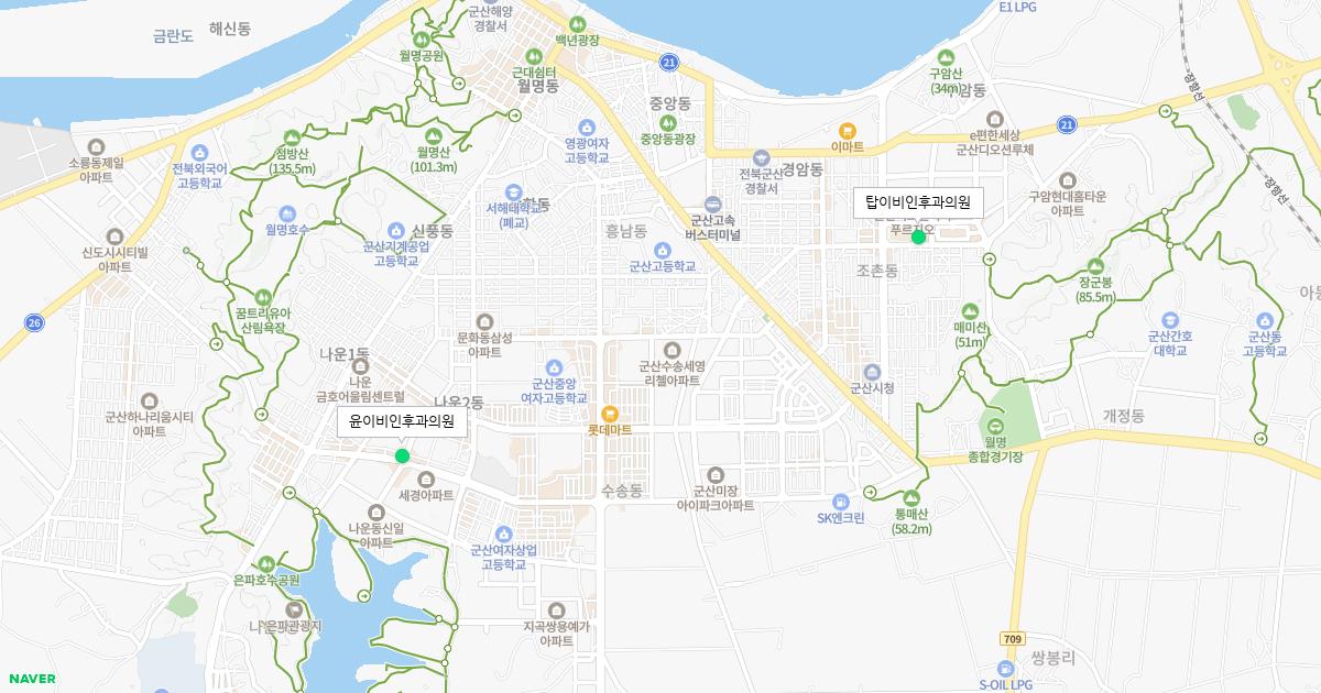 전라북도 군산시 공휴일 이비인후과 병원 정보