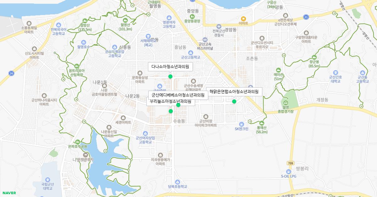 전라북도 군산시 일요일 소아청소년과 병원 정보