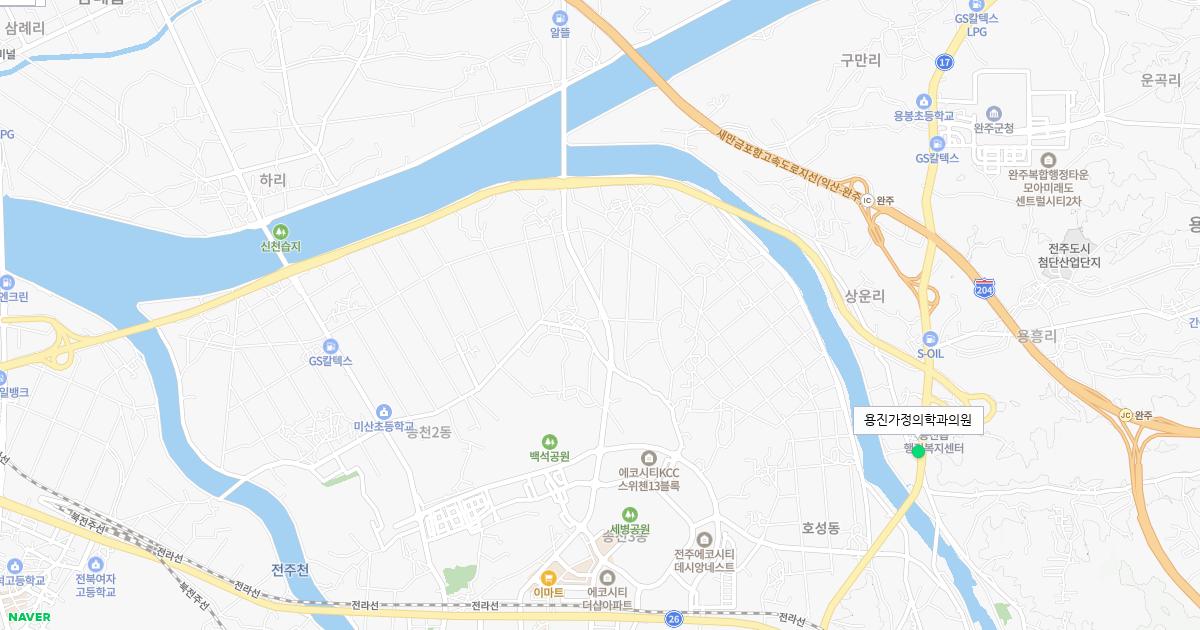 전라북도 완주군 토요일 가정의학과 병원 정보