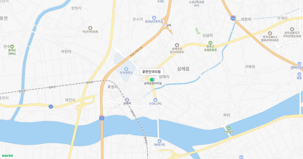 전라북도 완주군 토요일 안과 병원 정보