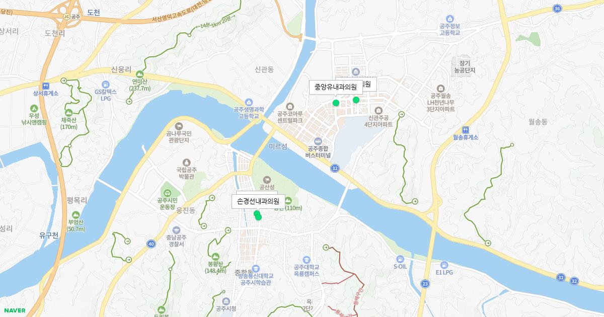 충청남도 공주시 공휴일 내과 병원 정보