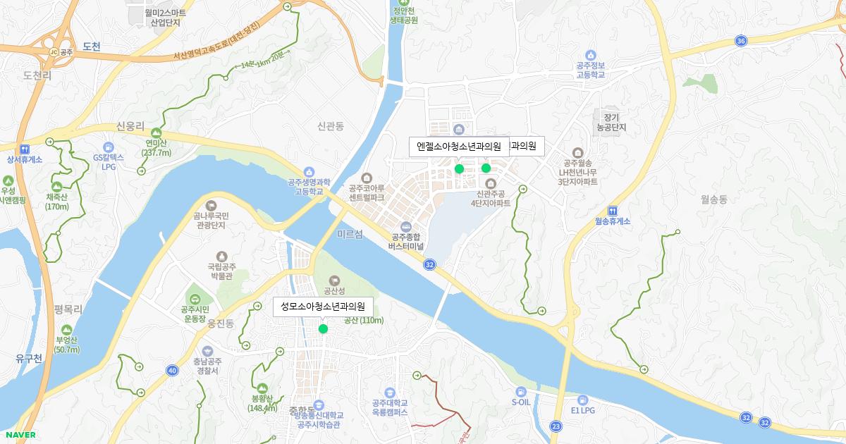 충청남도 공주시 토요일 소아청소년과 병원 정보