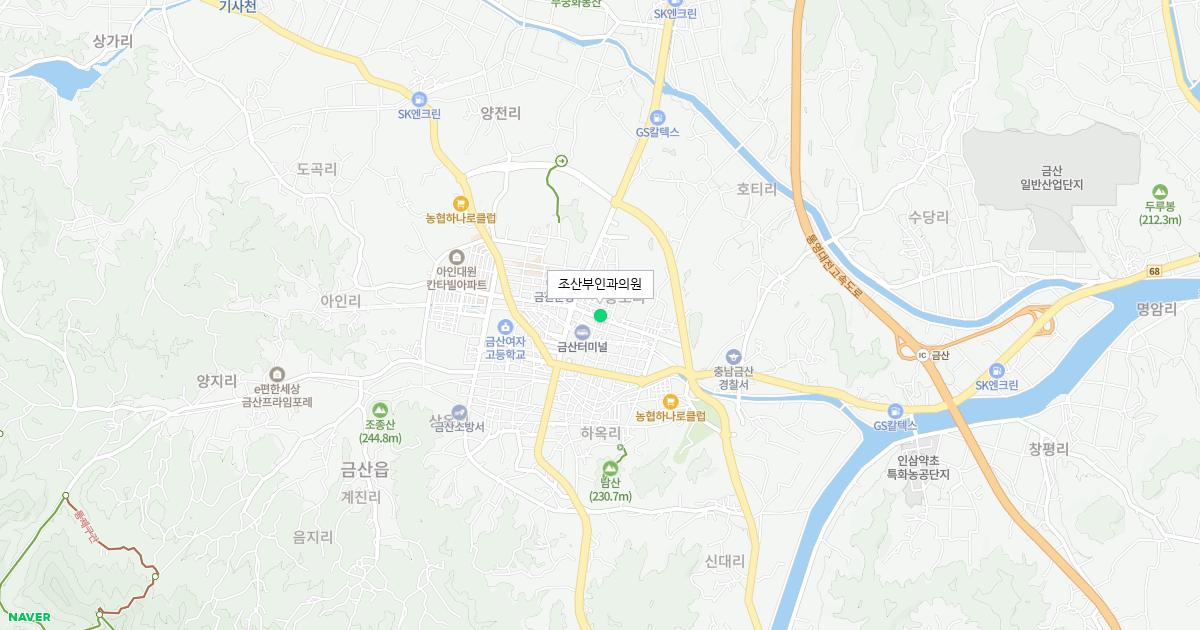 충청남도 금산군 토요일 산부인과 병원 정보