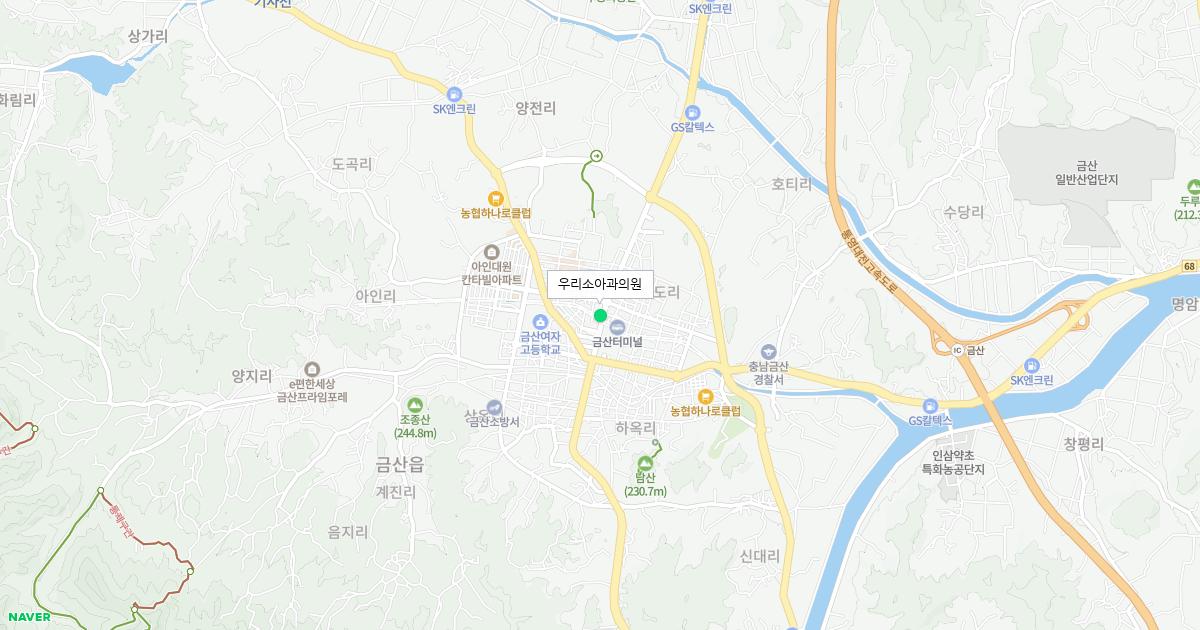 충청남도 금산군 토요일 소아과 병원 정보