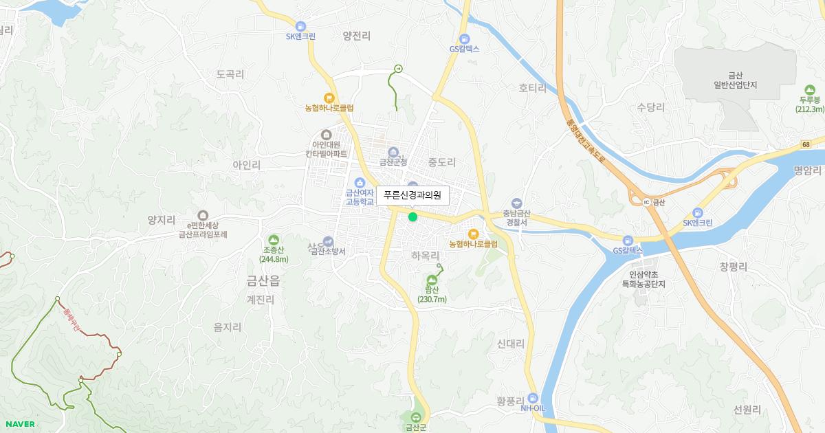 충청남도 금산군 토요일 신경과 병원 정보