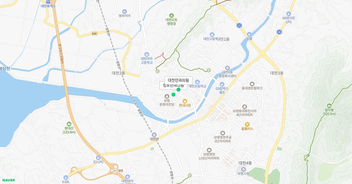 충청남도 보령시 토요일 안과 병원 정보