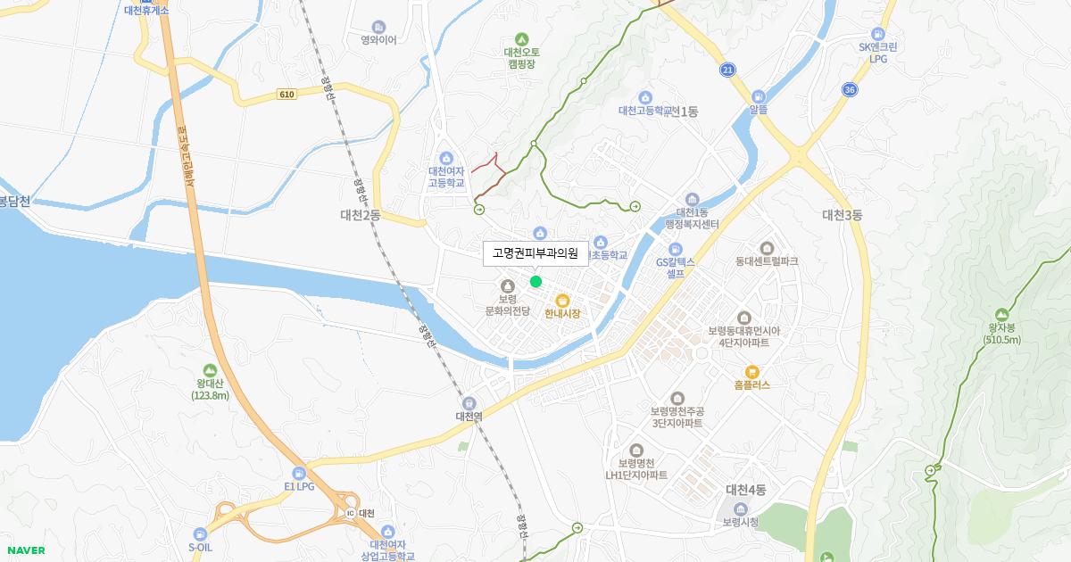 충청남도 보령시 토요일 피부과 병원 정보