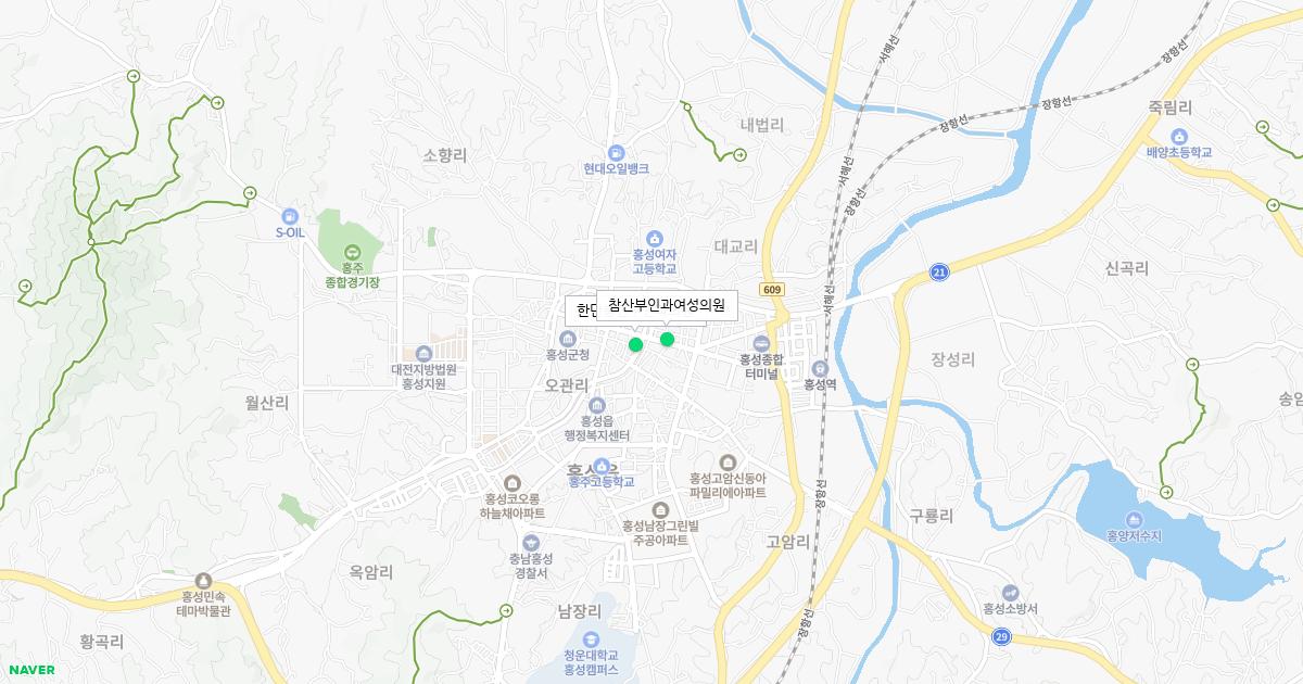 충청남도 홍성군 토요일 산부인과 병원 정보