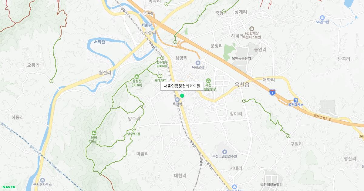 충청북도 옥천군 토요일 정형외과 병원 정보