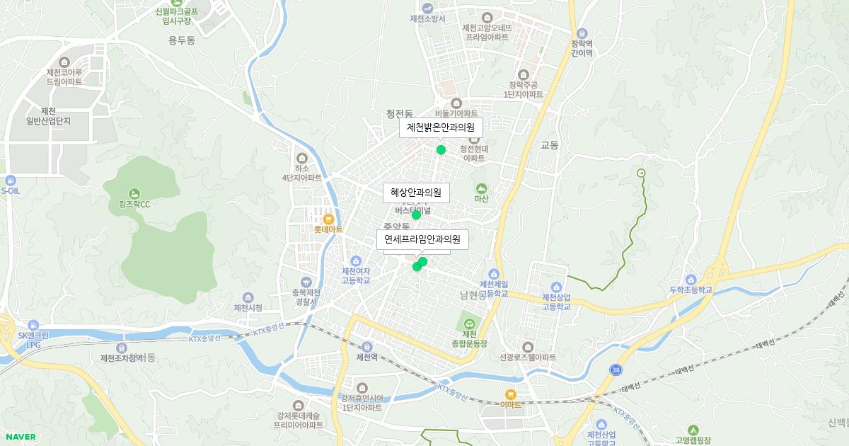 충청북도 제천시 공휴일 안과 병원 정보