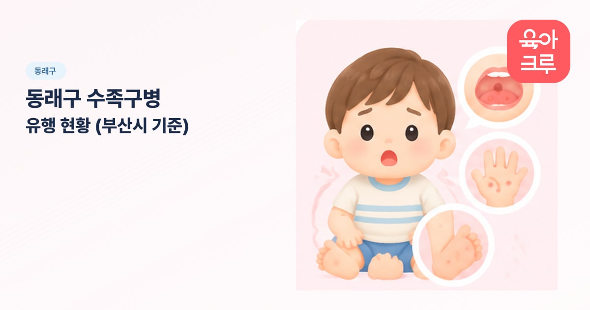 동래구 수족구병 유행 현황 (부산시 기준) 일러스트