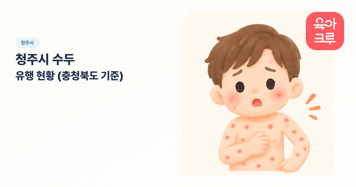 청주시 수두 유행 현황 (충청북도 기준) 일러스트