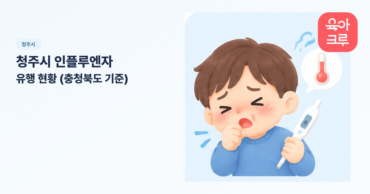 청주시 인플루엔자 유행 현황 (충청북도 기준) 일러스트