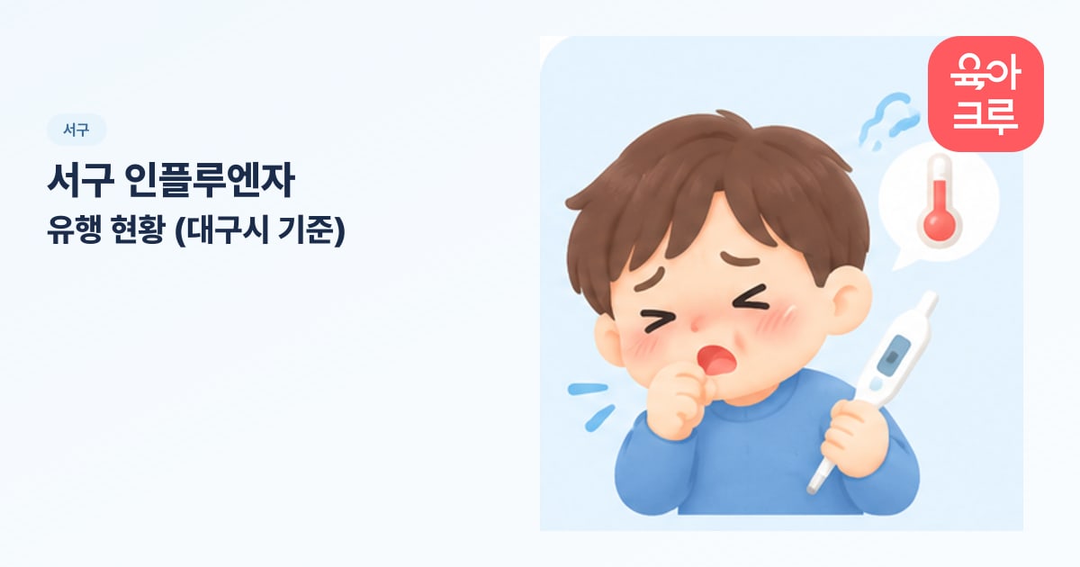 서구 인플루엔자 유행 현황 (대구시 기준) 일러스트
