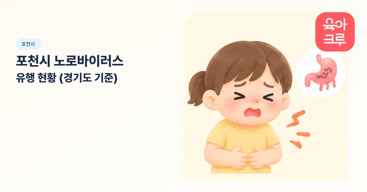 포천시 노로바이러스 유행 현황 (경기도 기준) 일러스트