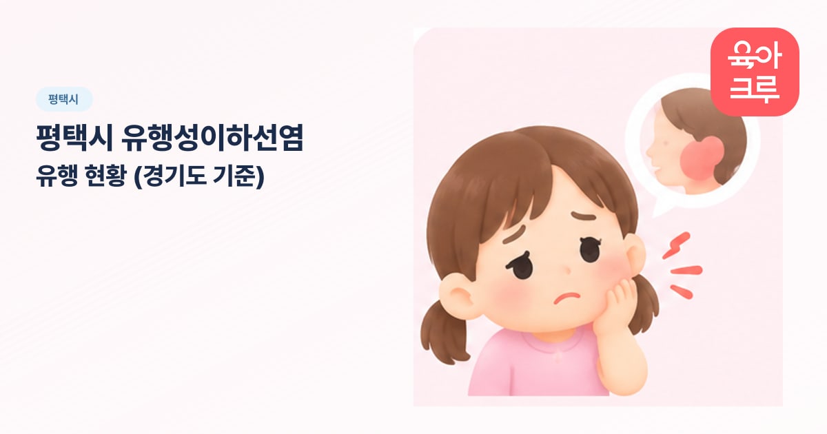평택시 유행성이하선염 유행 현황 (경기도 기준) 일러스트