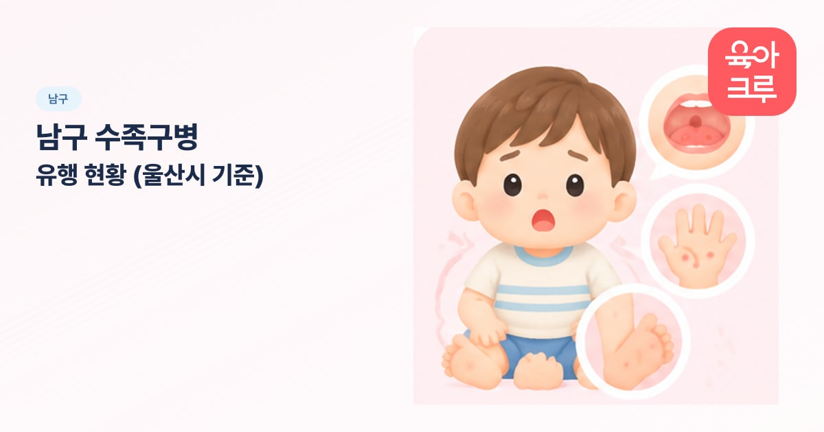 남구 수족구병 유행 현황 (울산시 기준) 일러스트