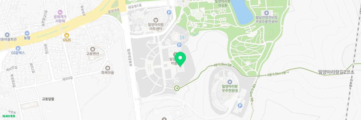 밀양시립박물관 지도 이미지