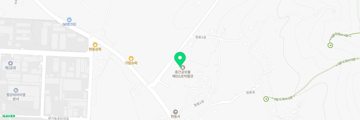 충간공보물제651호박물관 지도 이미지