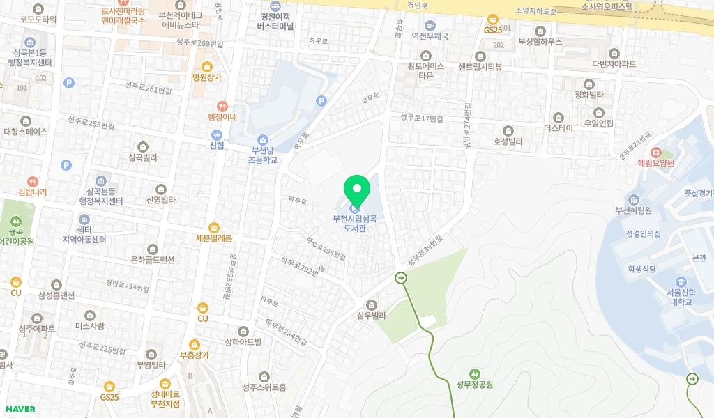 심곡도서관 지도 이미지