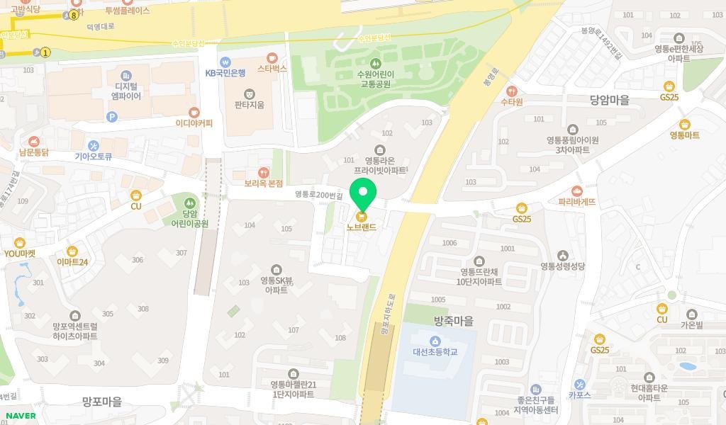 영흥수목원 지도 이미지