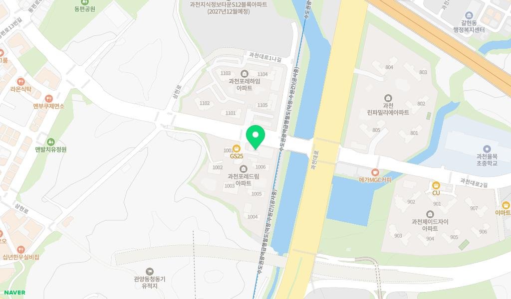 과천시 갈현생활문화센터 지도 이미지