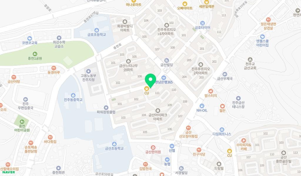 금산 아이파크 새마을 작은도서관 지도 이미지