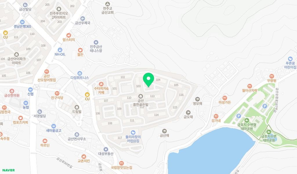 금빛마을 작은 도서관 지도 이미지