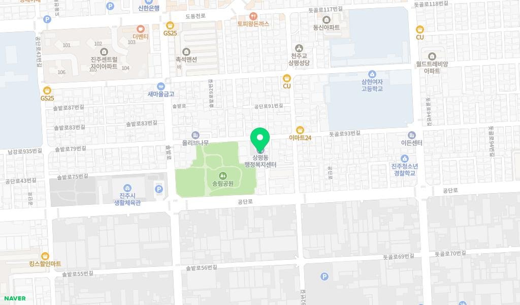 상평동 새마을 작은도서관 지도 이미지