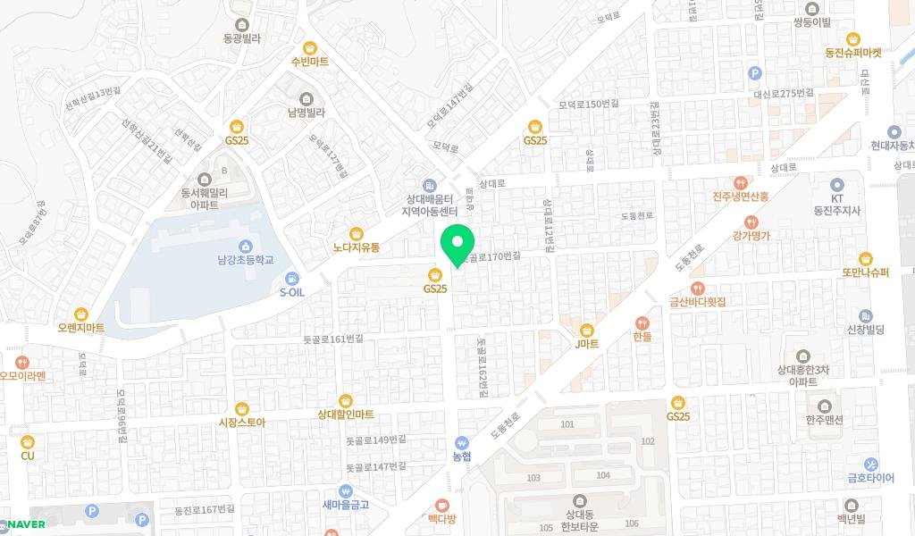 상대동 새마을 열린도서관 지도 이미지