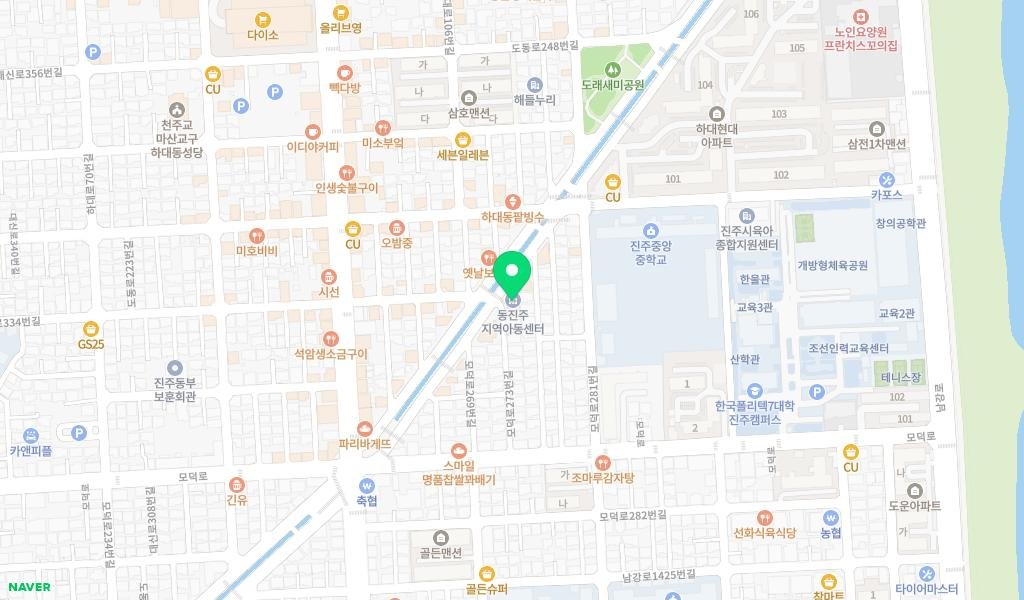동진주 어린이 작은도서관 지도 이미지