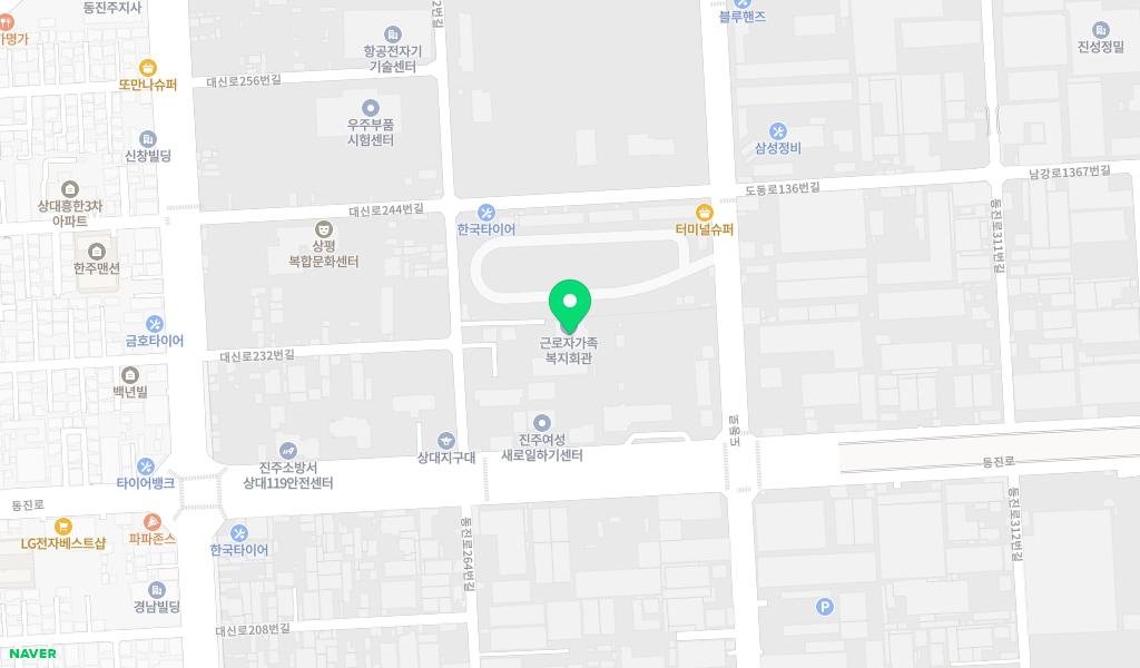 진주YWCA 다문화작은도서관 ‘단비’ 지도 이미지