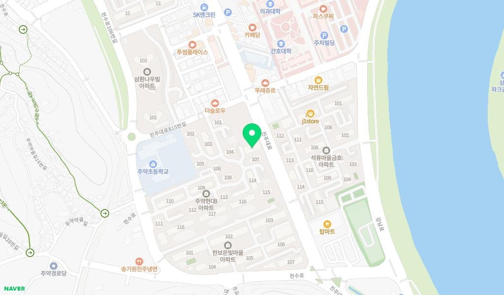 주약현대아파트 마을도서관 다락 지도 이미지