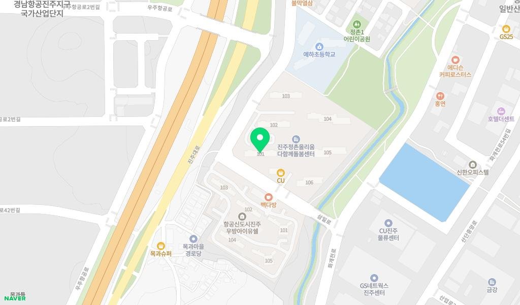 정촌올리움아파트작은도서관 지도 이미지