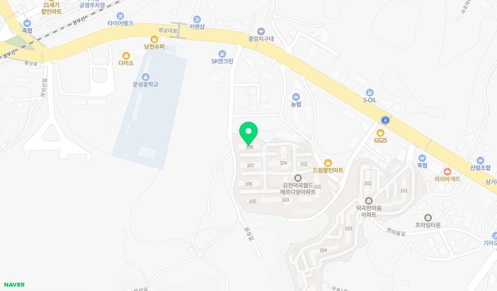 큰숲작은도서관 지도 이미지