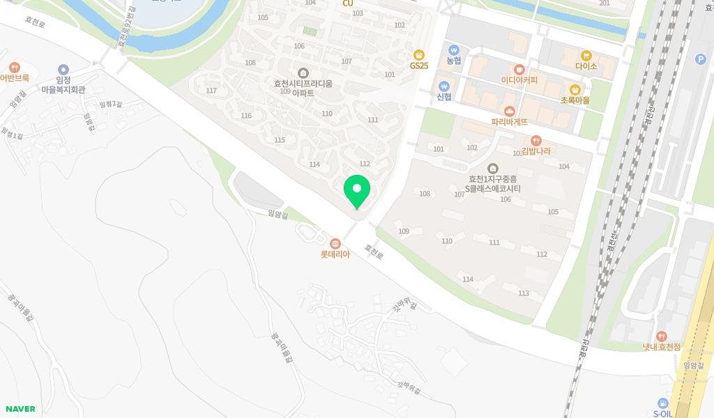 효천시티프라디움작은도서관 지도 이미지