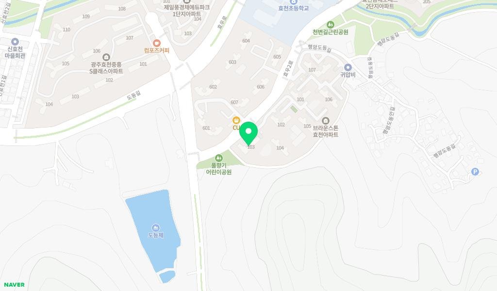 브라운스톤효천작은도서관 지도 이미지