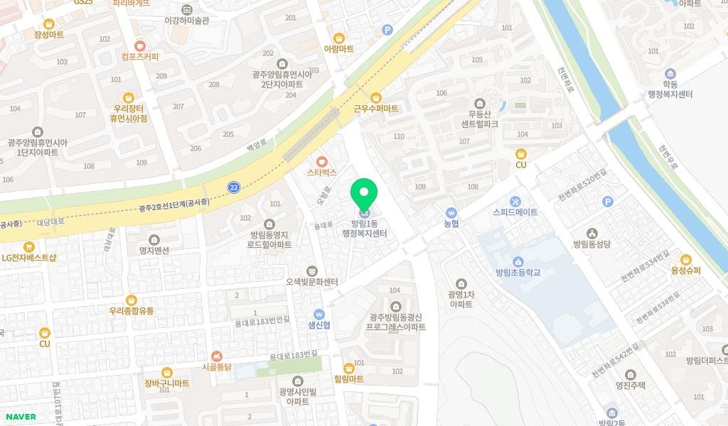 방림1동꽃마을작은도서관 지도 이미지