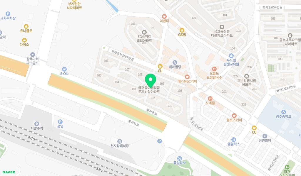 아델리움로제비앙아파트작은도서관 지도 이미지