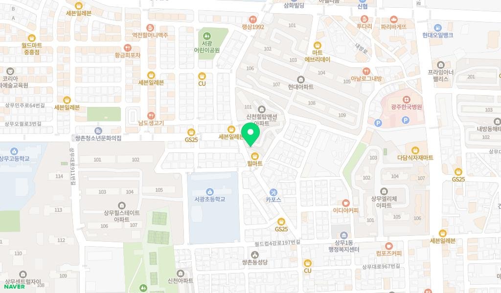 신천힐탑작은도서관 지도 이미지