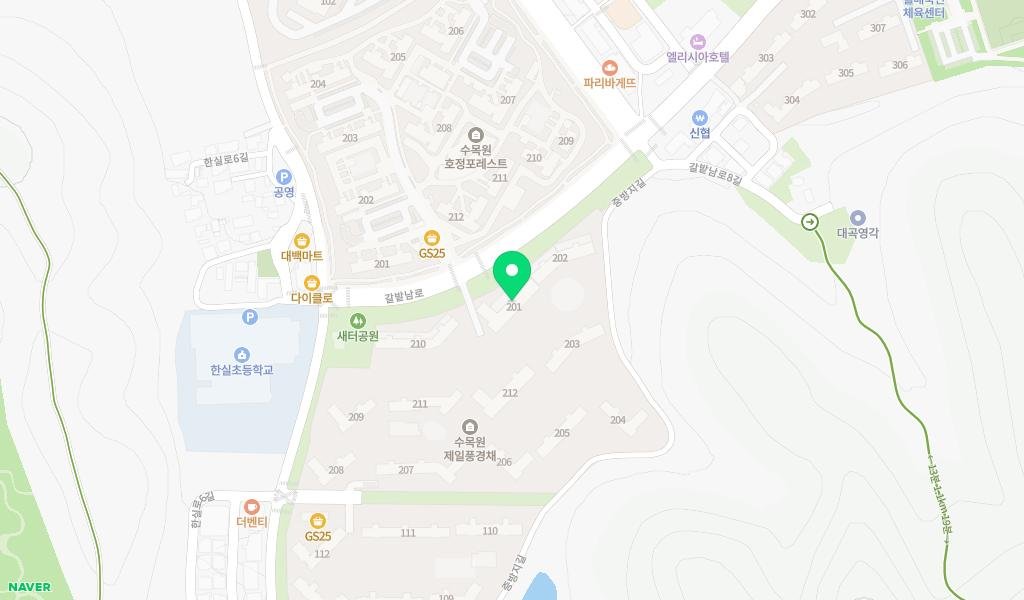 수목원제일풍경채작은도서관 지도 이미지