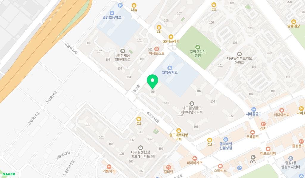 월성월드메르디앙도서관 지도 이미지