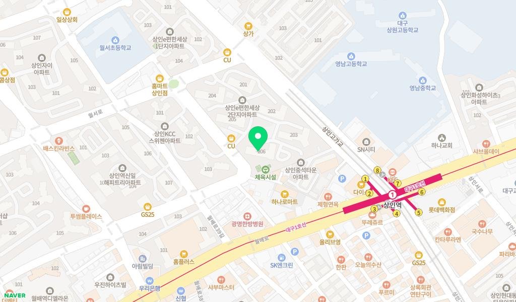 상인역e.편한세상마을문고 지도 이미지