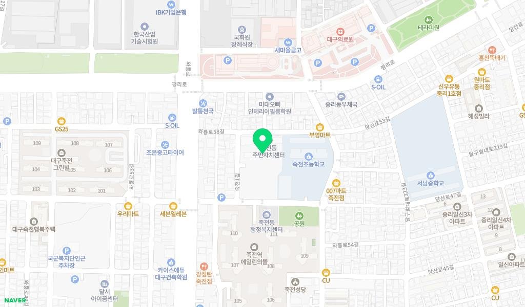 죽전동작은도서관 지도 이미지