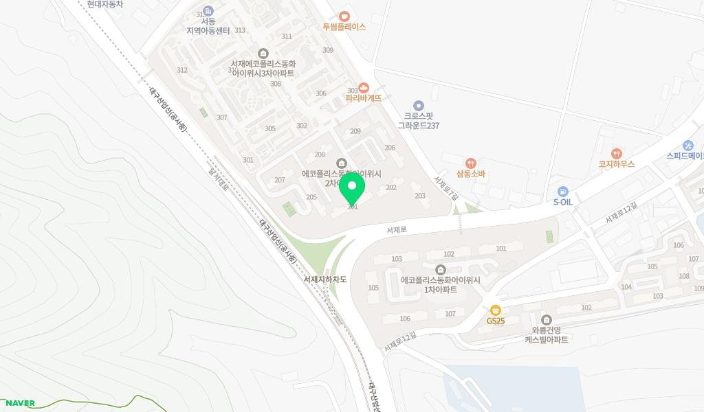 에코폴리스 동화 IWISH 2차 작은도서관 지도 이미지