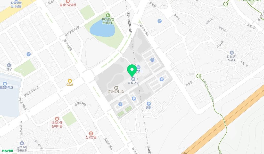 대구광역시 달성군청도서관 지도 이미지