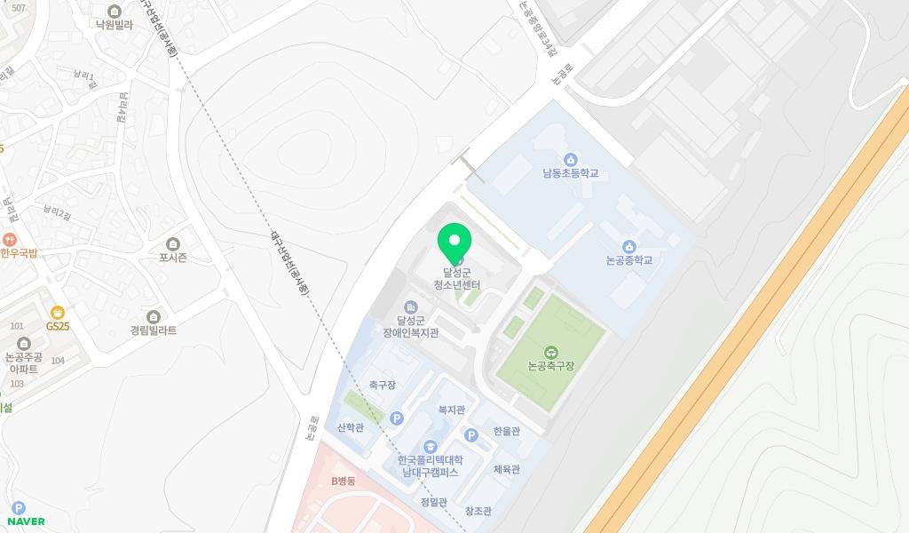 청소년센터 작은도서관 지도 이미지